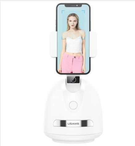 USAMS 2021 Hot Sale Lazy Smart Auto Face Tracking Shooting Object Camera Rechargeable Video Record Phone Holder