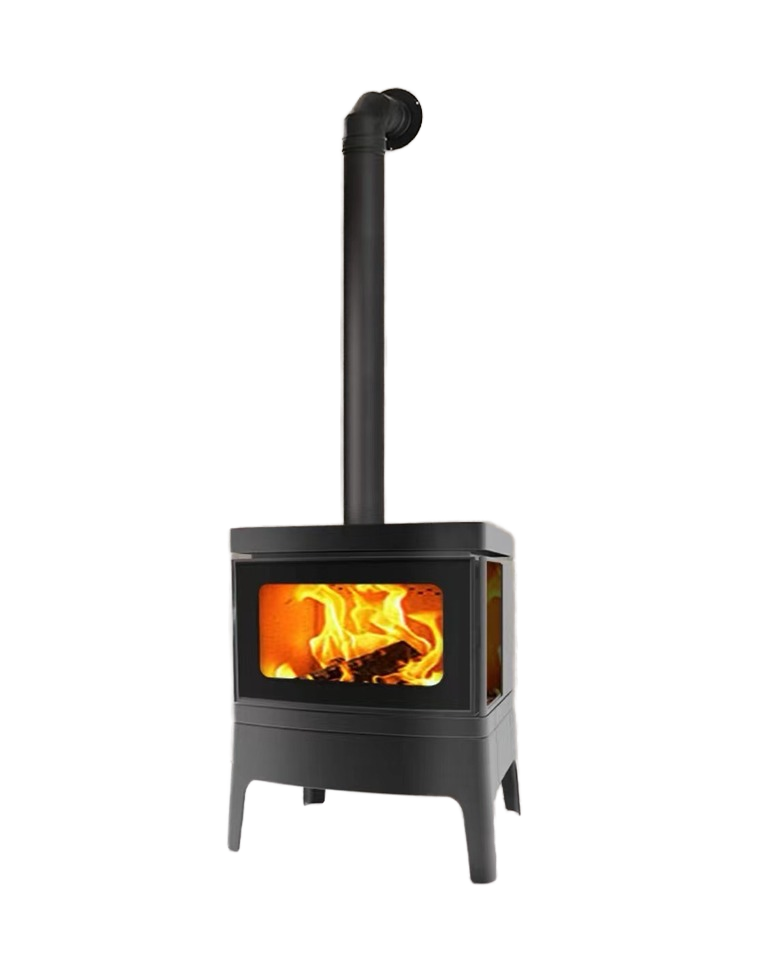 Stainless Steel Fireplace Fittings Double-Layer Smoke Pipe with Chimney Cowl Wood Fireplace Accessories for Easy Installation