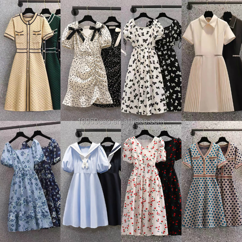 2022 Spring/Summer New Women's Fashion Casual Heavy Industry Sequins Embroidered Short Sleeve Dress