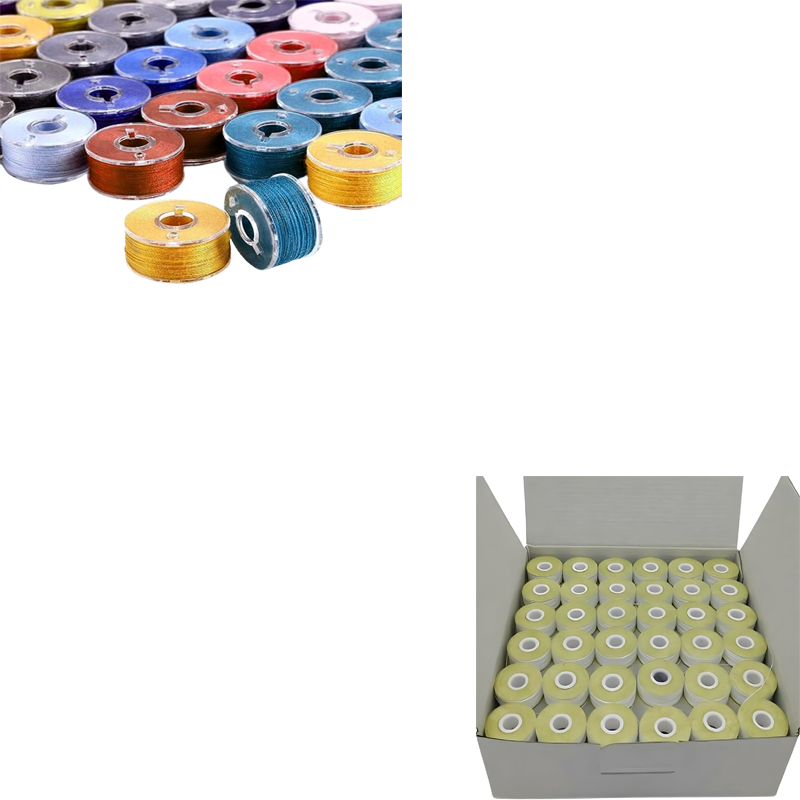 Multi Colors L Shape Bottom Line 75 D/2 Embroidery Thread Sewing Thread Bobbin Thread