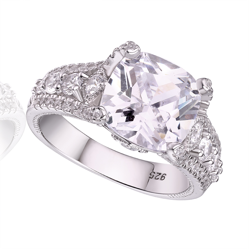 Top Quality Custom Cz Jewelry 925 Sterling Silver Plating Zircon Rings