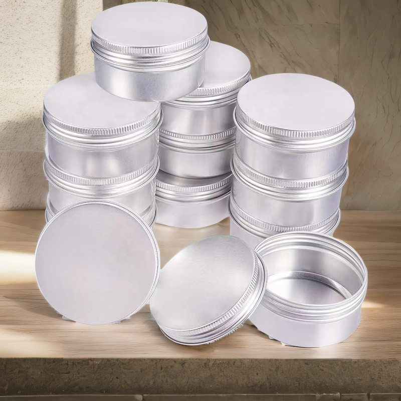 Ready To Ship Silver Black Gold 150ml 5Oz Round tin Aluminum tin Jar Cans For Balm Containers