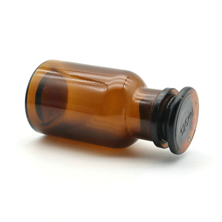 Scientific Liquid Reagent bottles 125ml 250ml Amber Glass Container