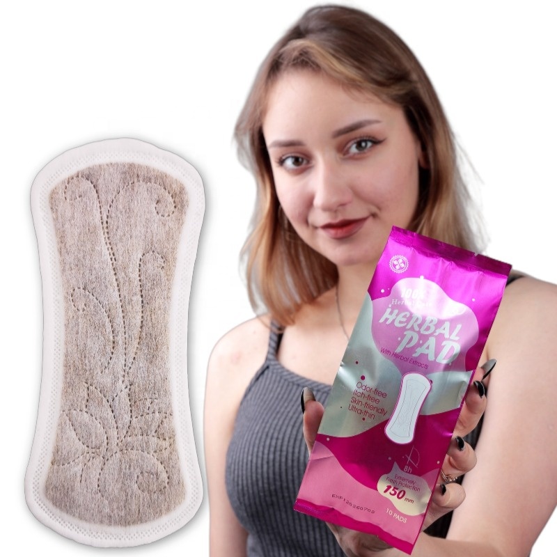 Prof.Ding Wholesale OEM Customized Natural Herbal Wingless pads sanitary panty liners Herbal panty liners