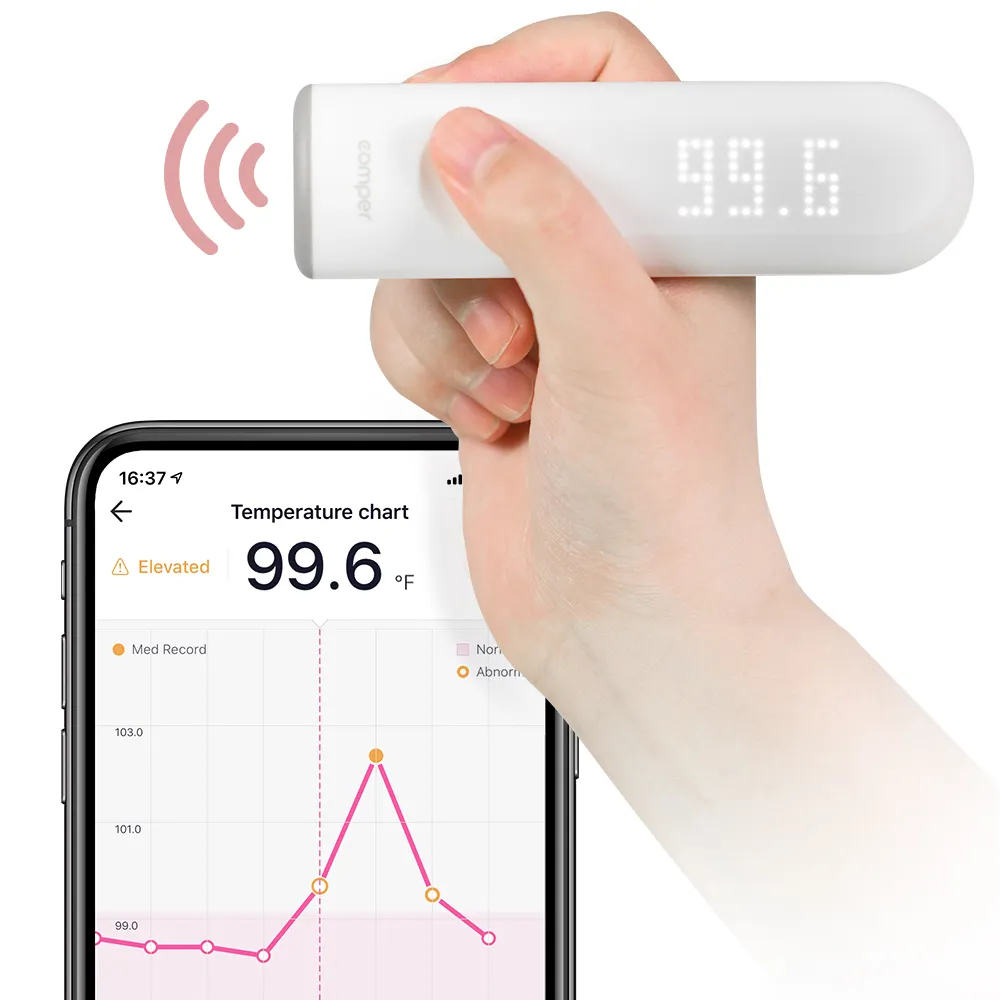 Contact and non contact smart APP bluetooth forehead infrared digital thermometer manufacturer