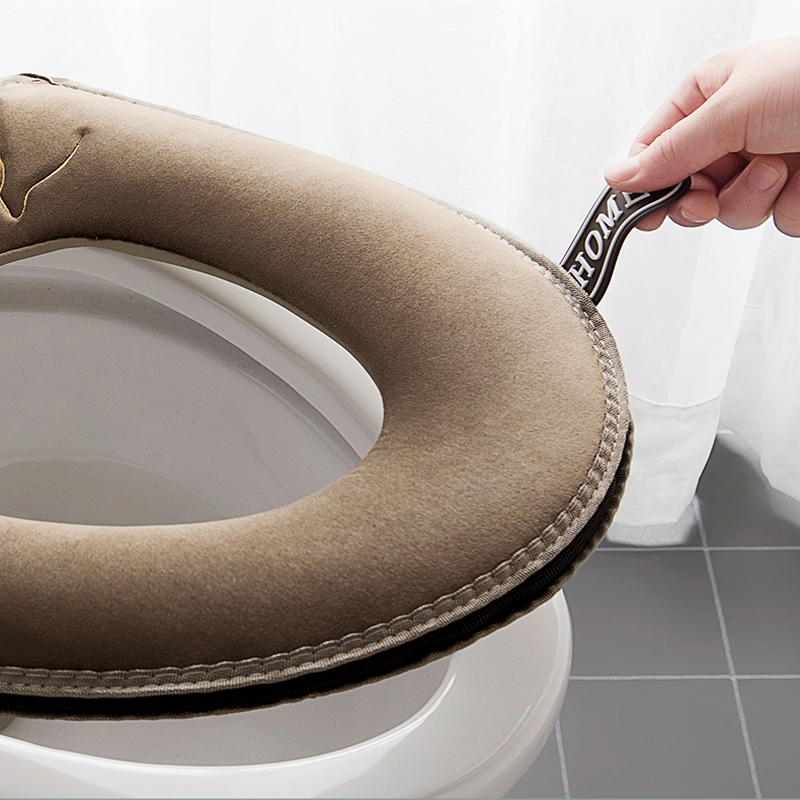 Keep Warm in Winter Pure Cotton Liner Pe Waterproof Toilet Seat Mats Cover Toilet Seat Cushion
