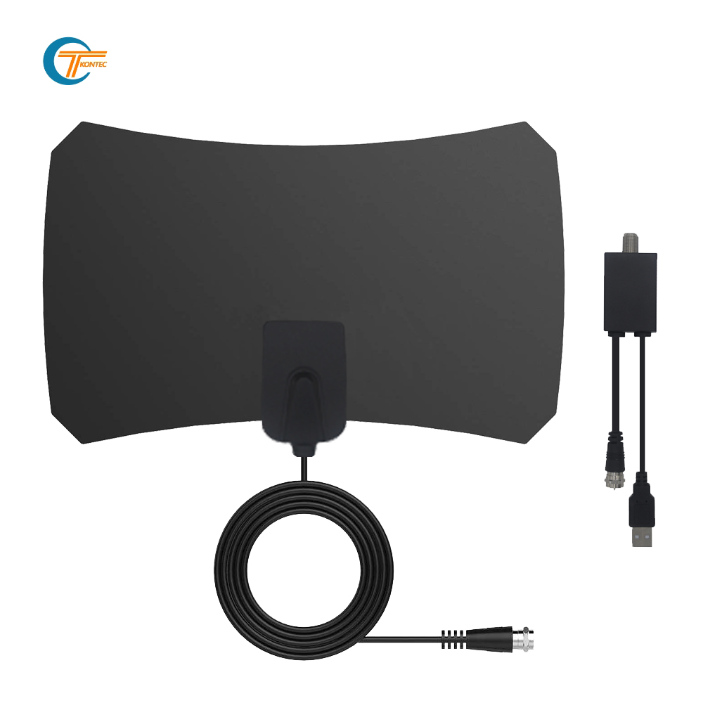 Kontec новый список HD-BM серии ультра-тонкий многонаправленный плоский Крытый HDTV антенна Диапазон 80 миль с усилителем сигнала