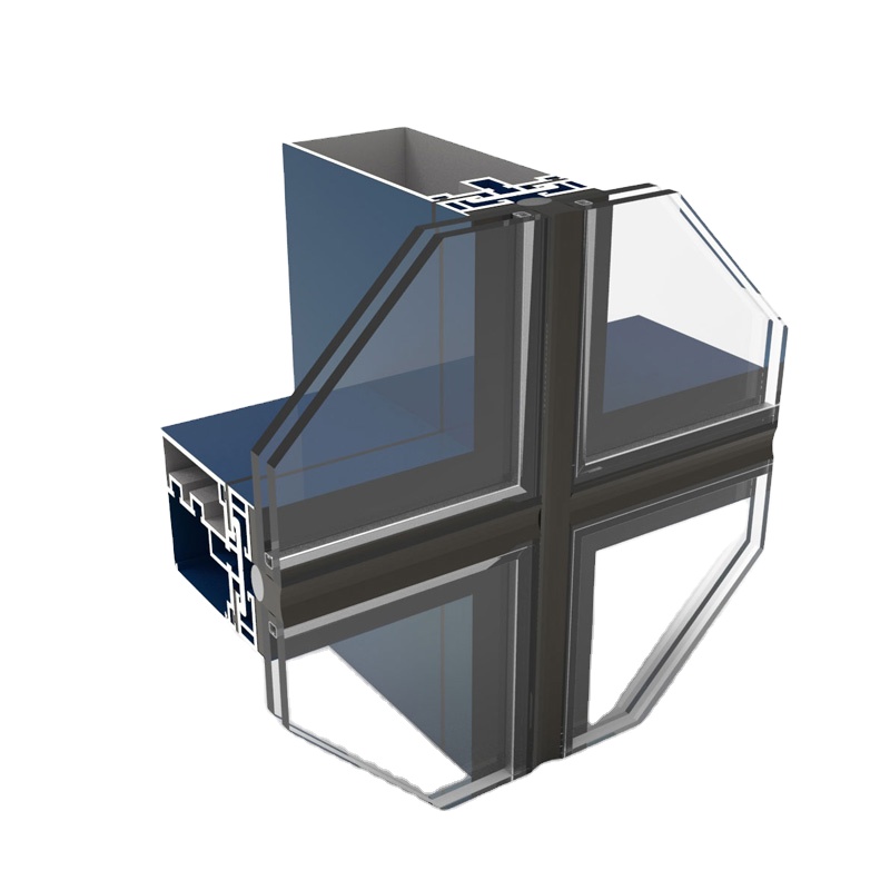 Aluminum profile curtain wall with t-slot