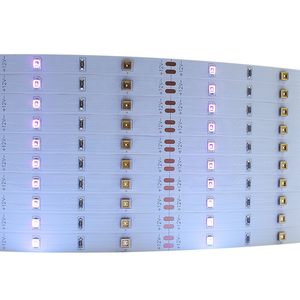 UVC Уфа Гибкая светодиодная полоса ультрафиолетовая SMD3535 12 в 270-280 нм 395-405 нм бактерицидные фиолетовые УФ светодиодные стерилизованные лампы