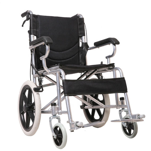 Factory hot selling the handbike hand pedal manual wheelchair with casters.