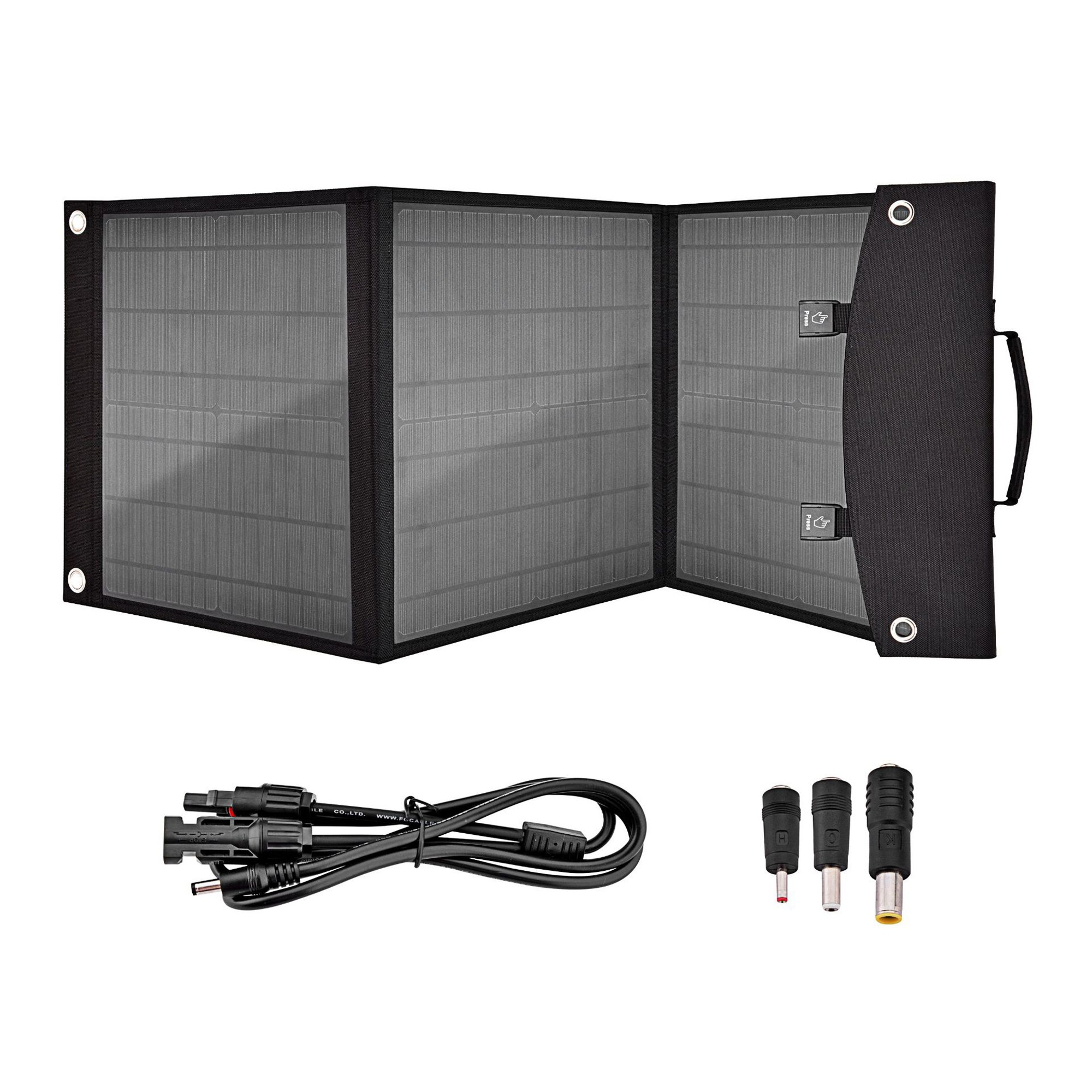 Portable outdoor foldable 60W solar panel charger for electronic products