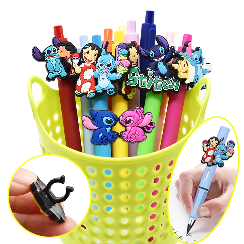 wholesale Japan anime PVC pencil accessories lilo and stitch pencil topper