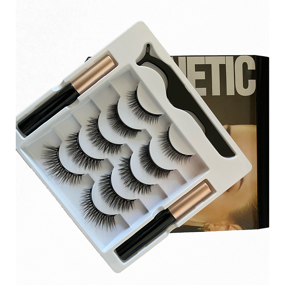 The New Listing Black Fiber Beautiful Appearance Eyelashes Magnetic for Eye Decoration