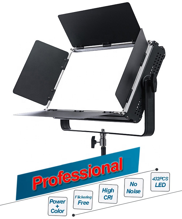 100W Power Dimmable Bicolor Adjustable LCD Display DMX512 Filming LED Studio Light