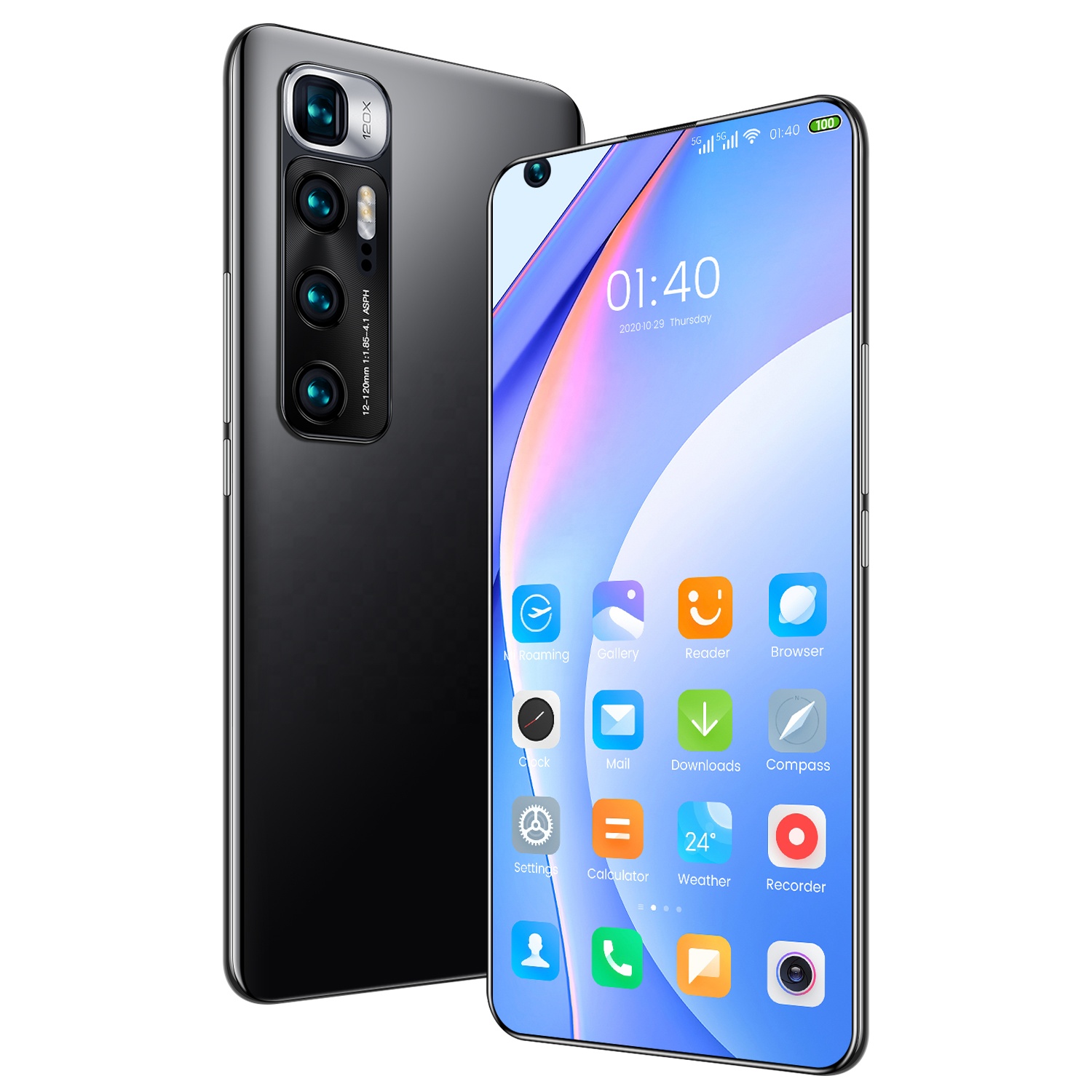 Мобильный телефон mi 10t pro 12 + 512G P40, сотовый телефон 6,53 дюймов с Полноразмерным дисплеем, Android 10,0
