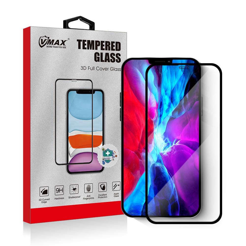 Протектор экрана для iPhone 6 7 8 X XS 11 Pro Max, розничная упаковка, 3D полное клеевое закаленное стекло для iPhone 12 Pro Max