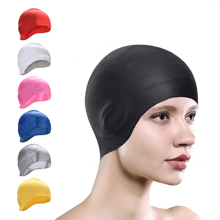 По индивидуальному заказу мультфильм swimcap печать логотип бренда силиконовая шапочка для плавания