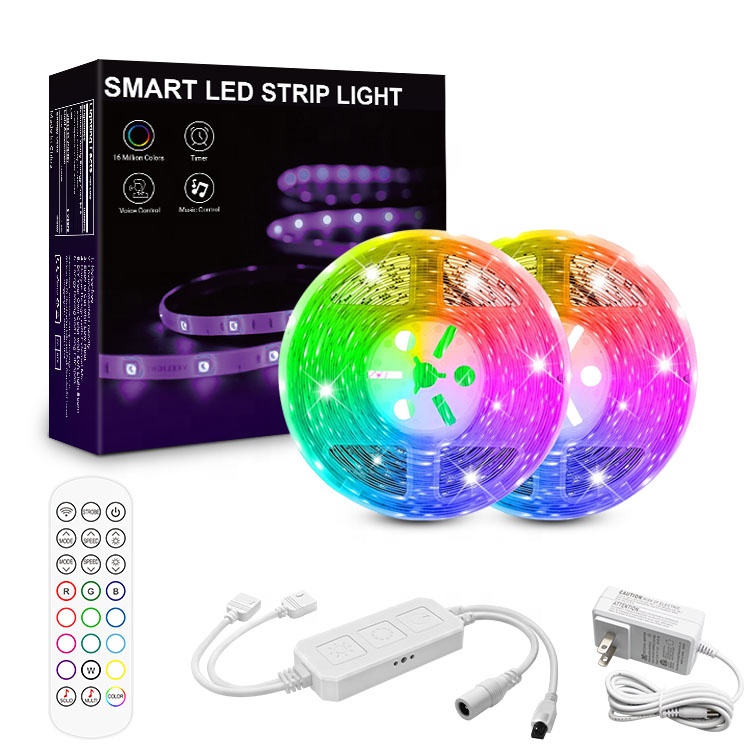 Цветных (RGB) светодиодных лент 10 м 300 светодиоды Smart LED световая полоса музыкальной синхронизации изменение цвета 24Key пульт дистанционного управления украшения для дома ТВ Party