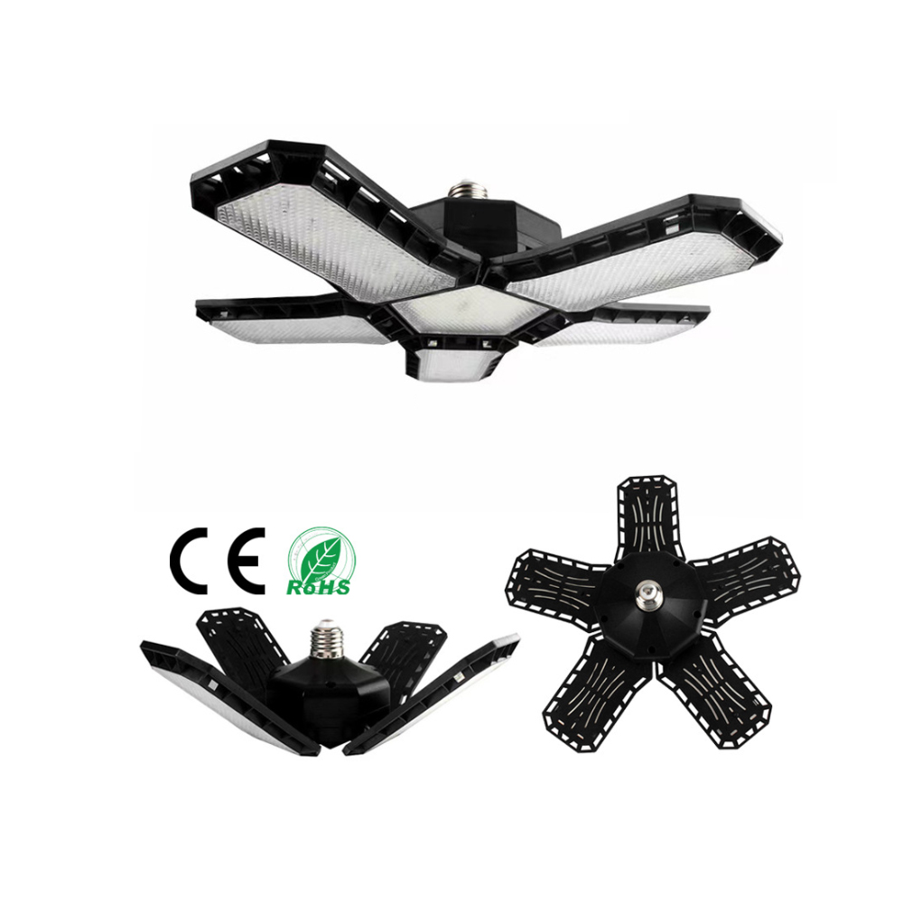 Super Bright indoor Lighting 60W 3/4/5 Leaf Warehouse Workshop 120w Led deformable lamp E26 E27 LED ceiling Garage Lights