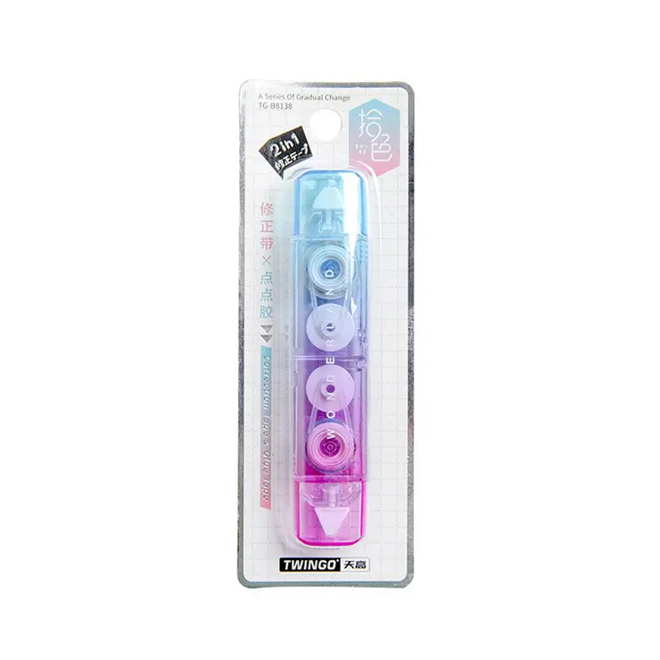 New popular Corrector Promotional Gift Stationery best quality 6M rainbow colors plastic correction tape glue for student