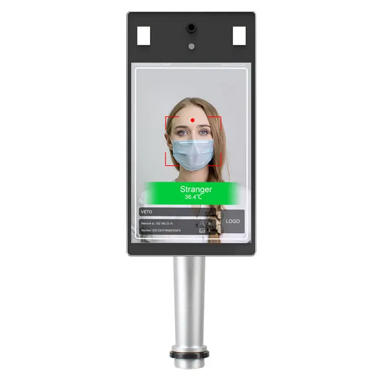 AI camera thermometer attendance screening scanner face recognition witht thermal emperature measurement