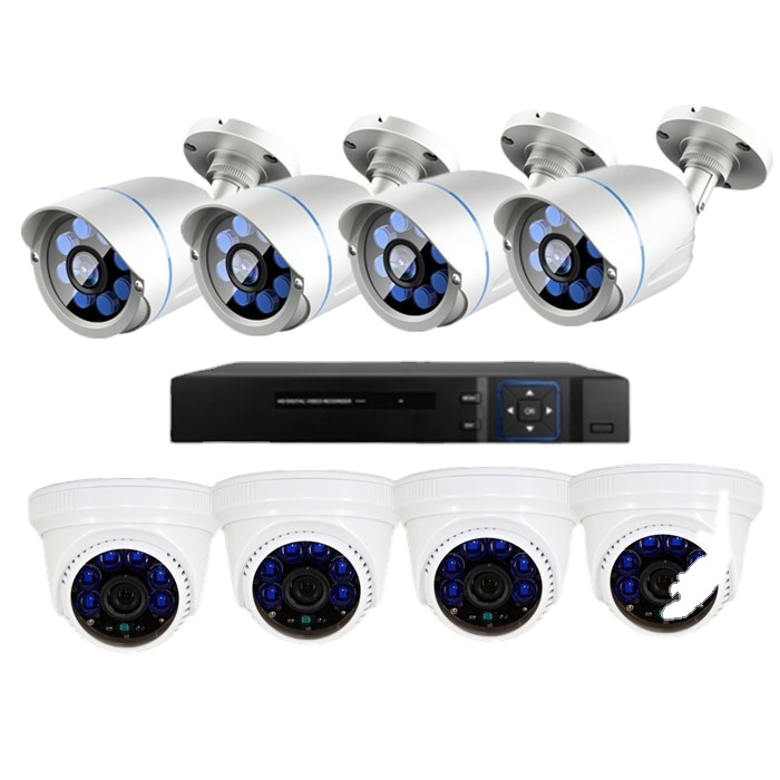 8CH 1080P AHD DVR kit IR ночное видение CCTV Bullet система видеонаблюдения