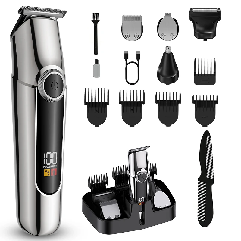 Professional Products Hair Clippers Electric Shaver Hair Trimmer Mens Beard Grooming Set New Arrivals 5 In 1 USB
