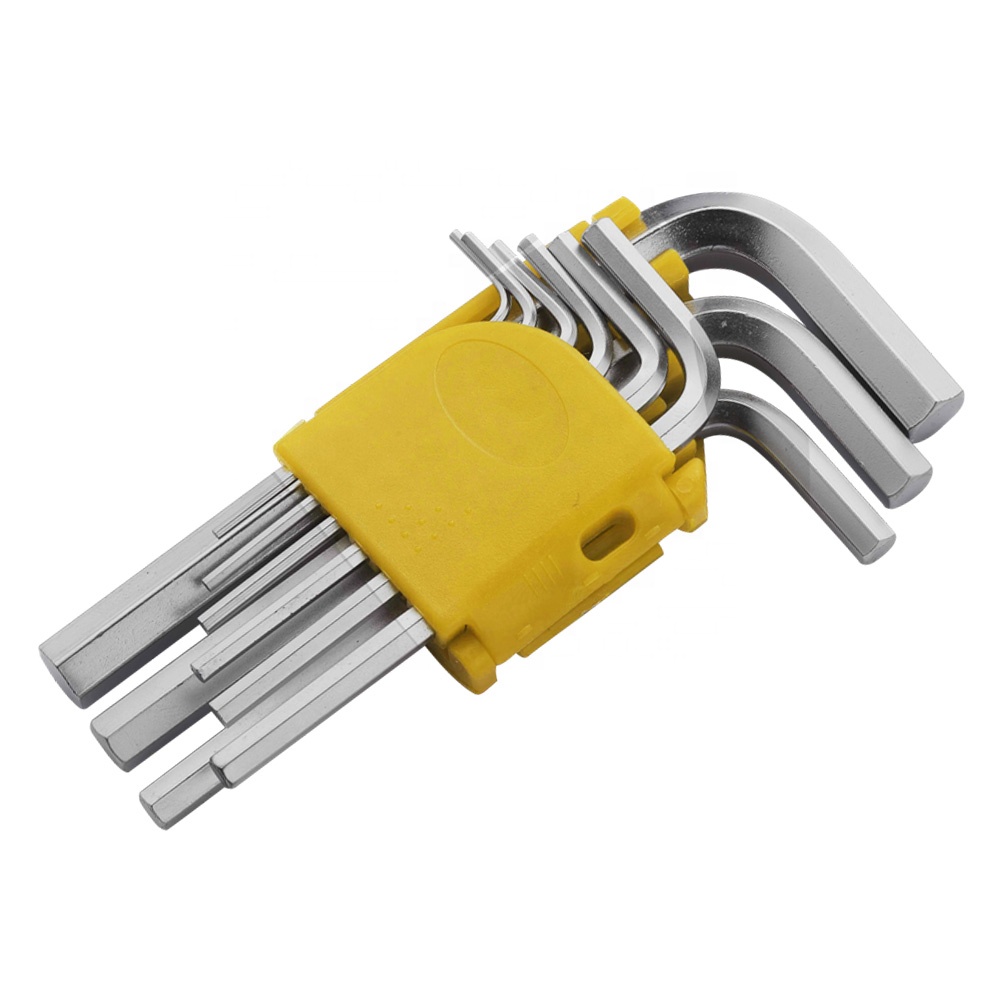 9PC Normal, Long Arm, Extra Long Arm Hex Key Set Metric & Inch