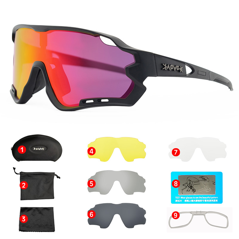 Cycling Sunglasses Polarized hombre 5 lenses Bicycle Cycling glasses