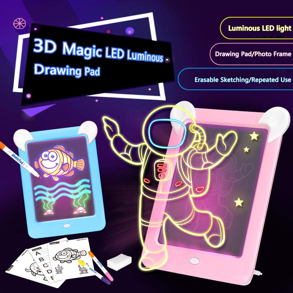 Горячая 2020 светящиеся 3d волшебный Мигающий Волшебный led доска для рисования pad