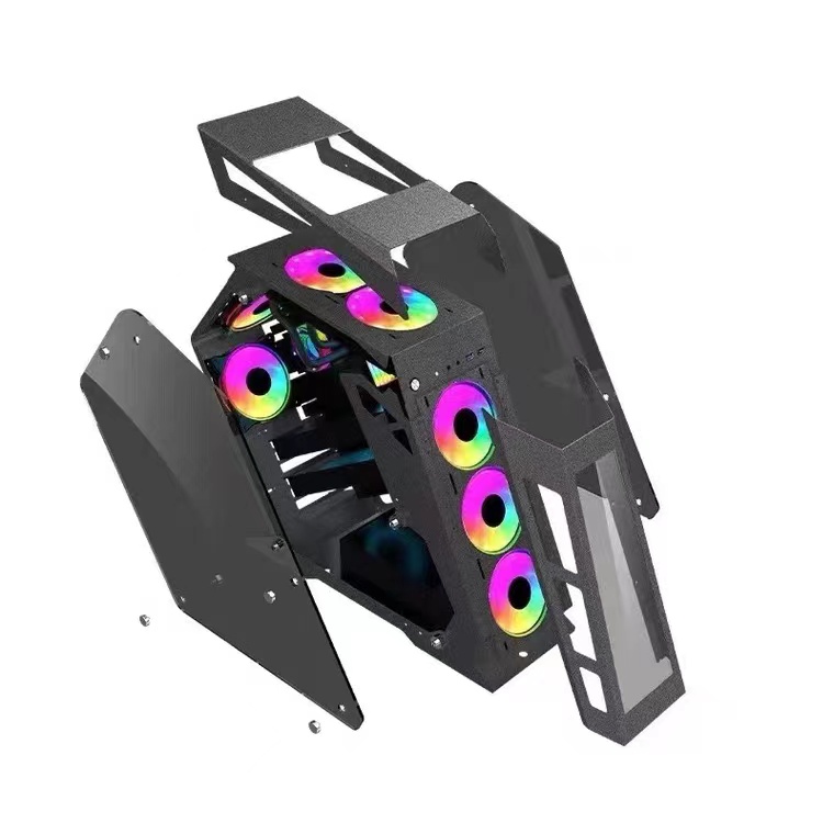 7 rgb fans with lamp ekstop computer case
