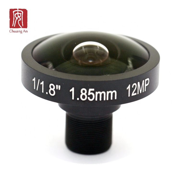 1/1.8 "12MP 1.85mm185 градусов M12 рыбий глаз для камеры видеонаблюдения 4K