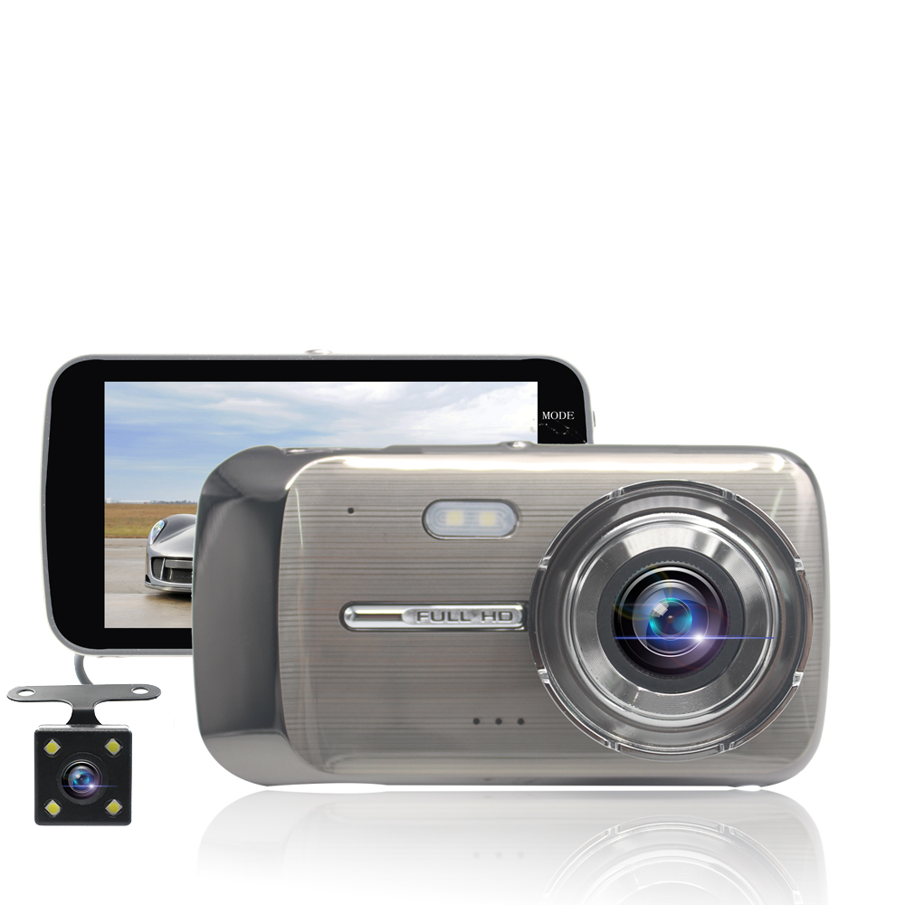 Vanci GT100 4,0 ''экран с двумя объективами 1080P Автомобильный видеорегистратор черного ящика вождения камера с углом обзора