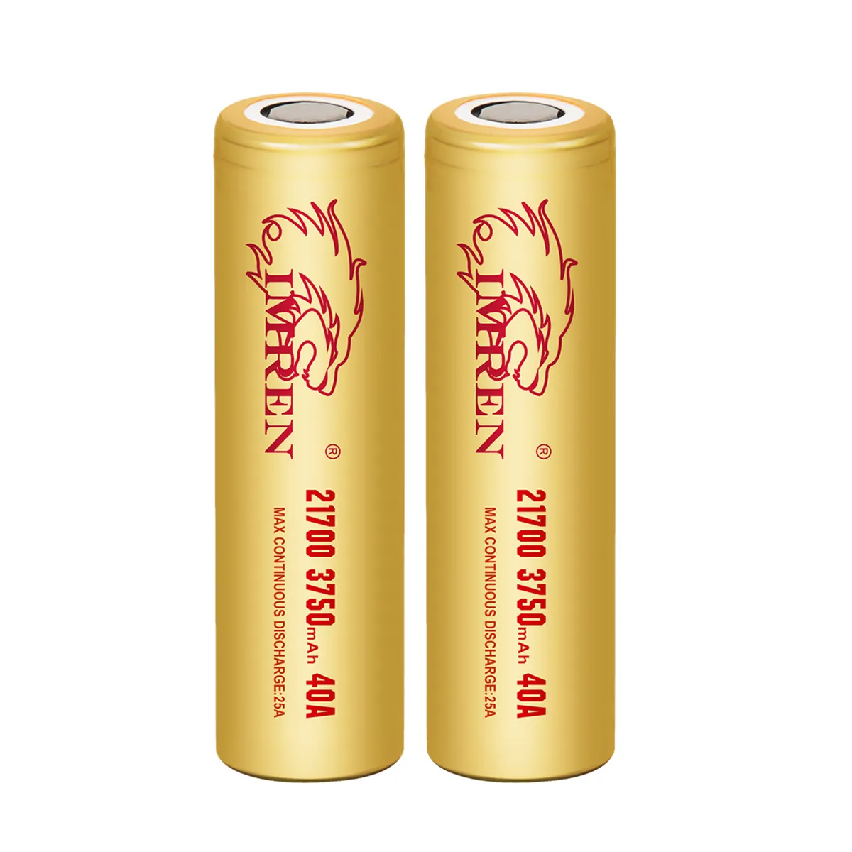 Imren gold 21700 battery 3.7v 3750mah 40a rechargeable batera for electric vehicle li ion battery cell