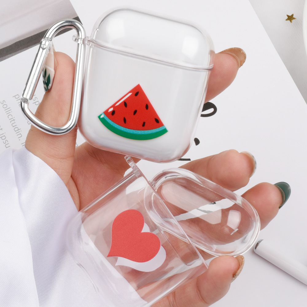 Защитный мультяшный чехол для airpods, сумки для наушников, Жесткий Чехол для беспроводной зарядки airpods с логотипом