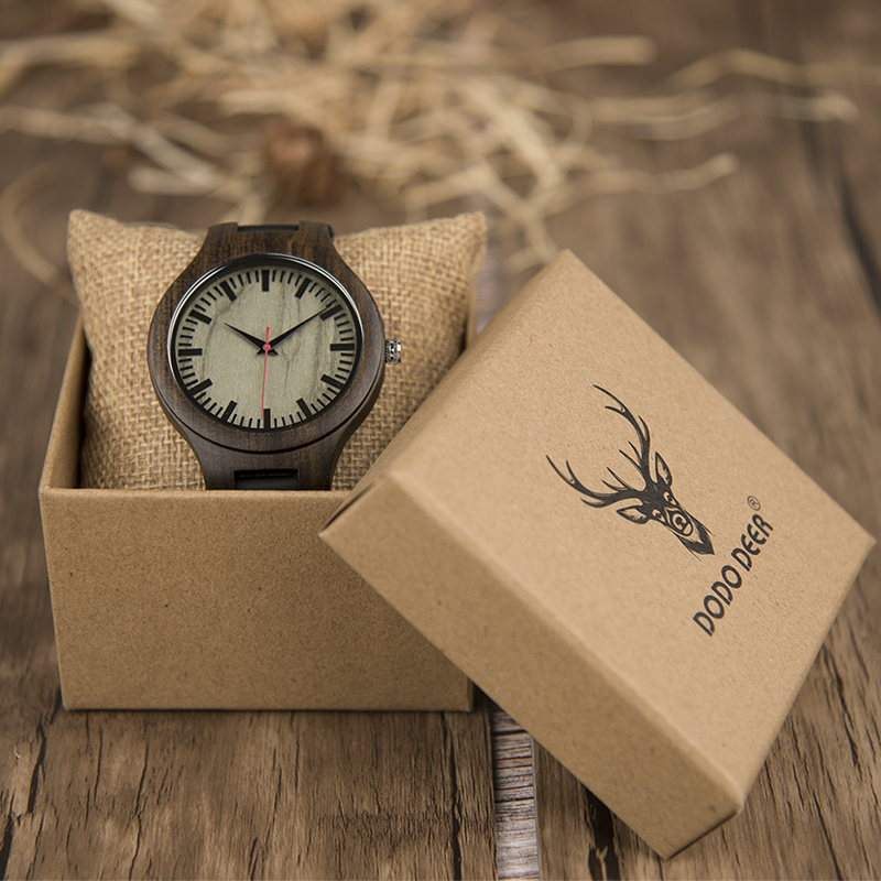 New Arrival Leisure Wrist Eco-friendly Handcrafted Natural Wood Watches Men Women