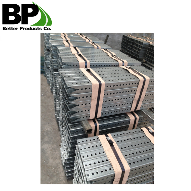2.00'' galvanized sign post OEM high quality perforated square tube traffic sign post for road safety