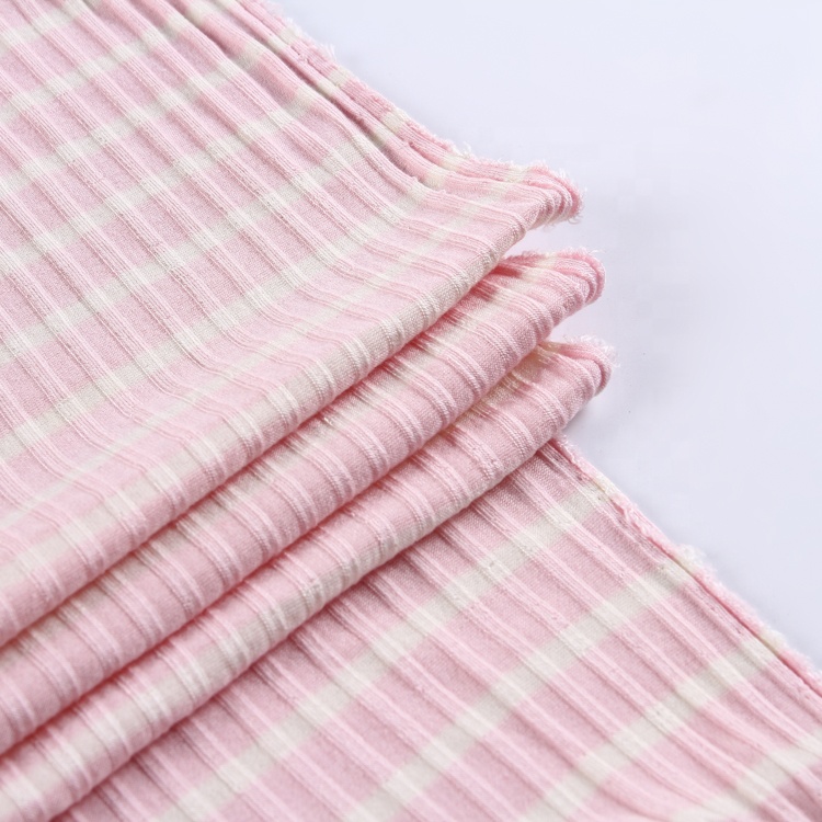 Модная красивая пряжа окрашенная на заказ полоса crinkle район Ткань для свитера