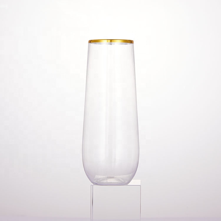 Custom Biodegradable Plastic Cup Pet Print Wine Cup Champagne Ice Drinking Cup