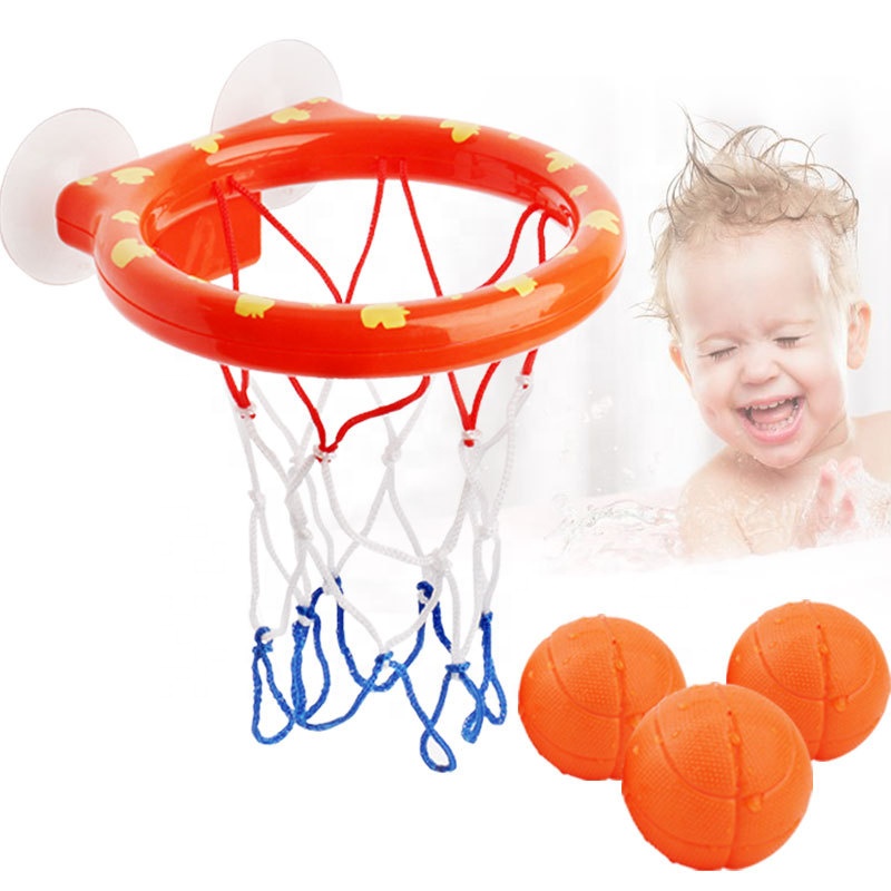 Amazon Hot Sale Baby Shower Bathtub Basketball Hoop Mini Basketball Bath Toy for Kids