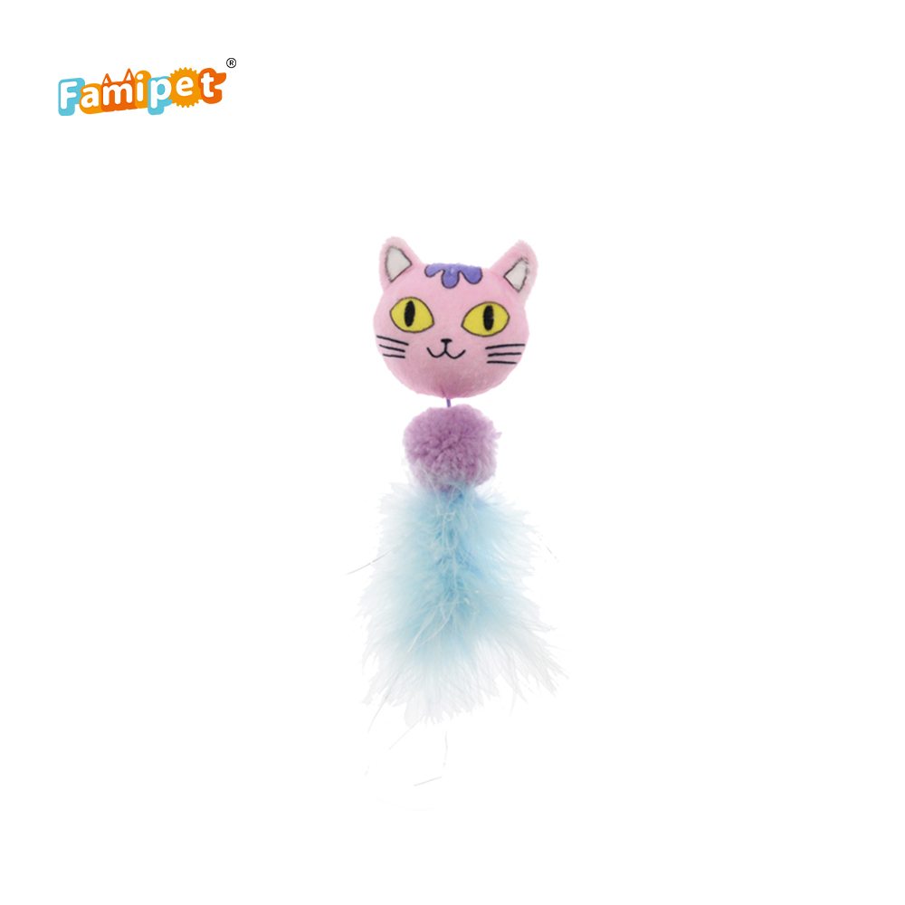 Cat Toys Set Factory Direct Price Design 3 Color Teasing Cat Heads Cat Toy