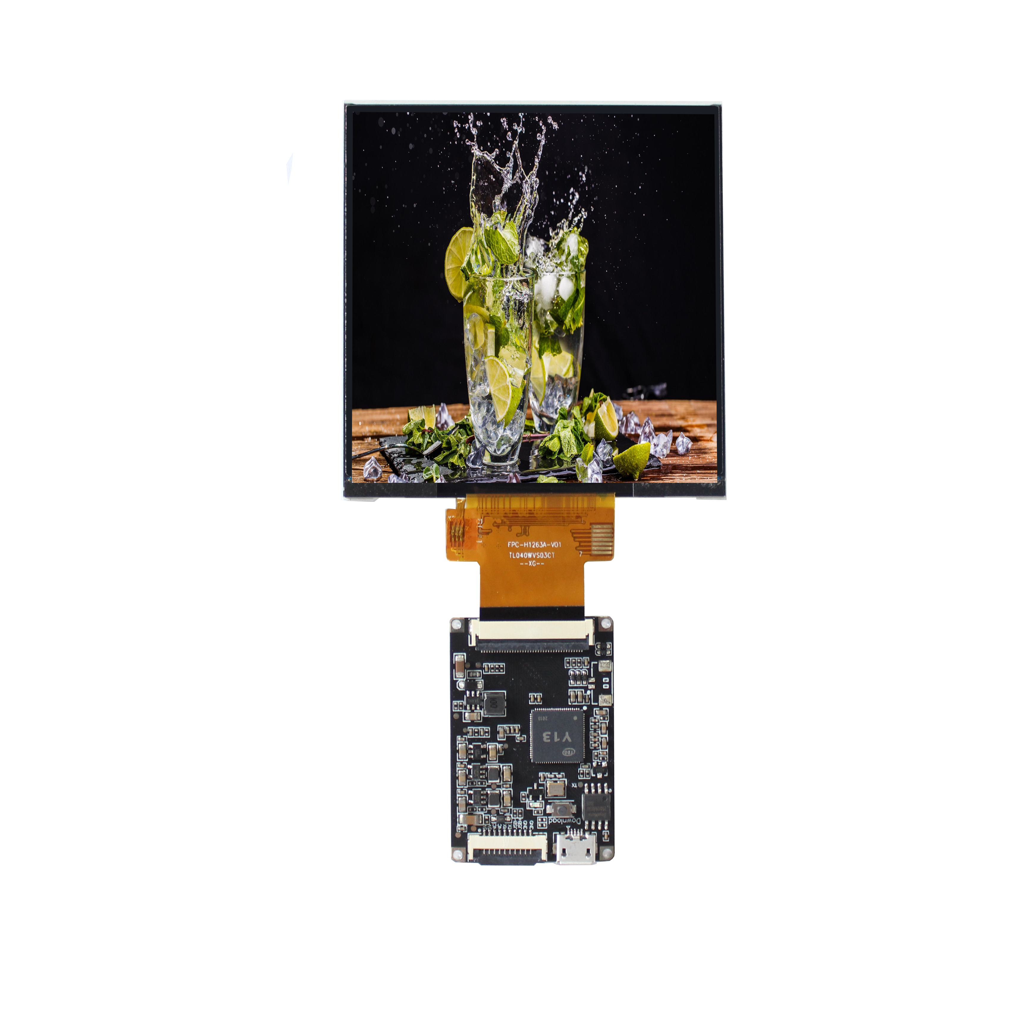 TTL 4 inch rectangular 480*480 TFT LCD display with driver board