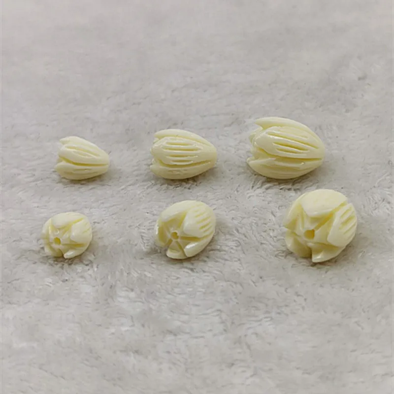 Shell power pikake jasmine flower bead ivory for hawaiian vintage jewelry