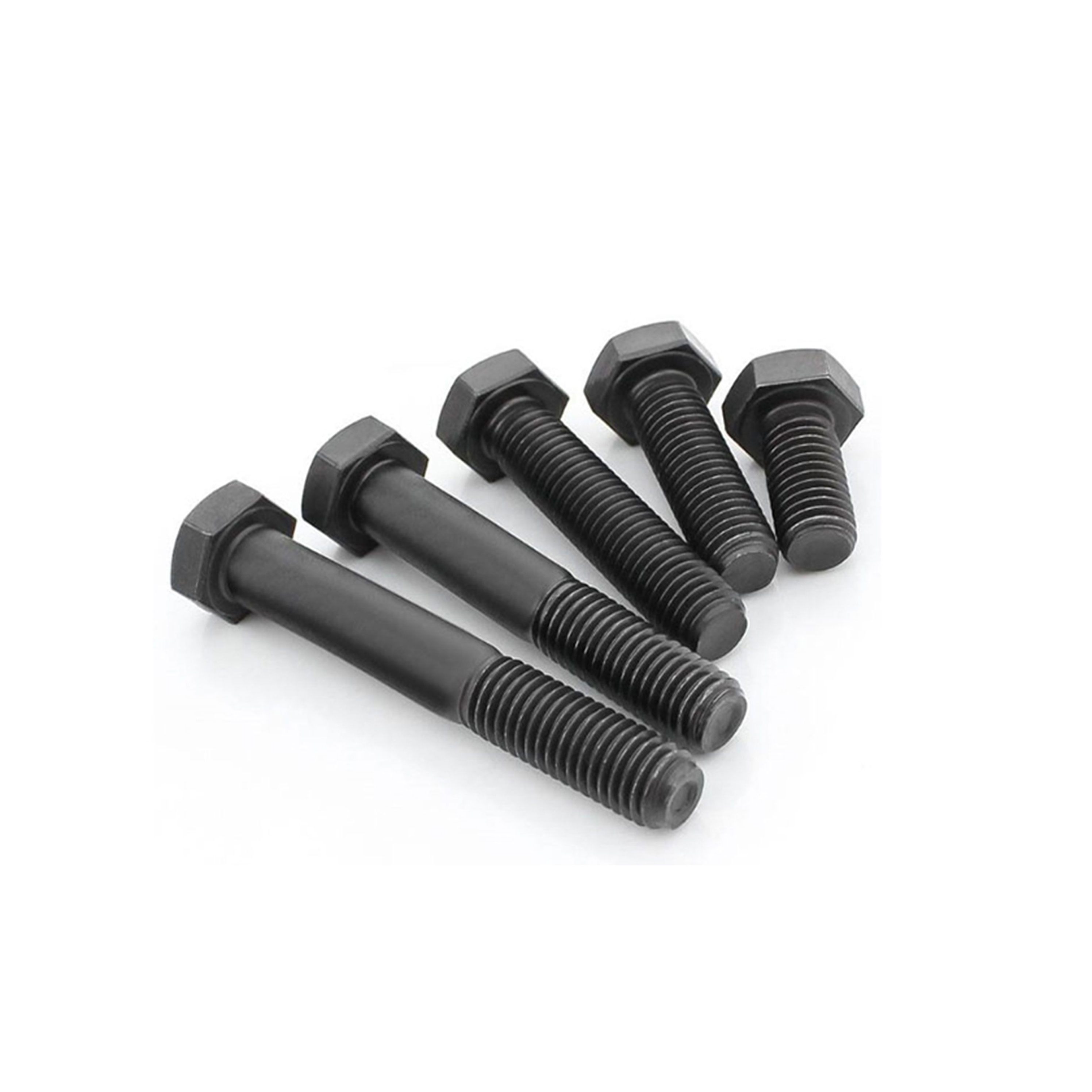 DIN 933 DIN 931 винты с шестигранной головкой с резьбой до головки болт с шестигранной головкой черный оптовая продажа углеродистая сталь