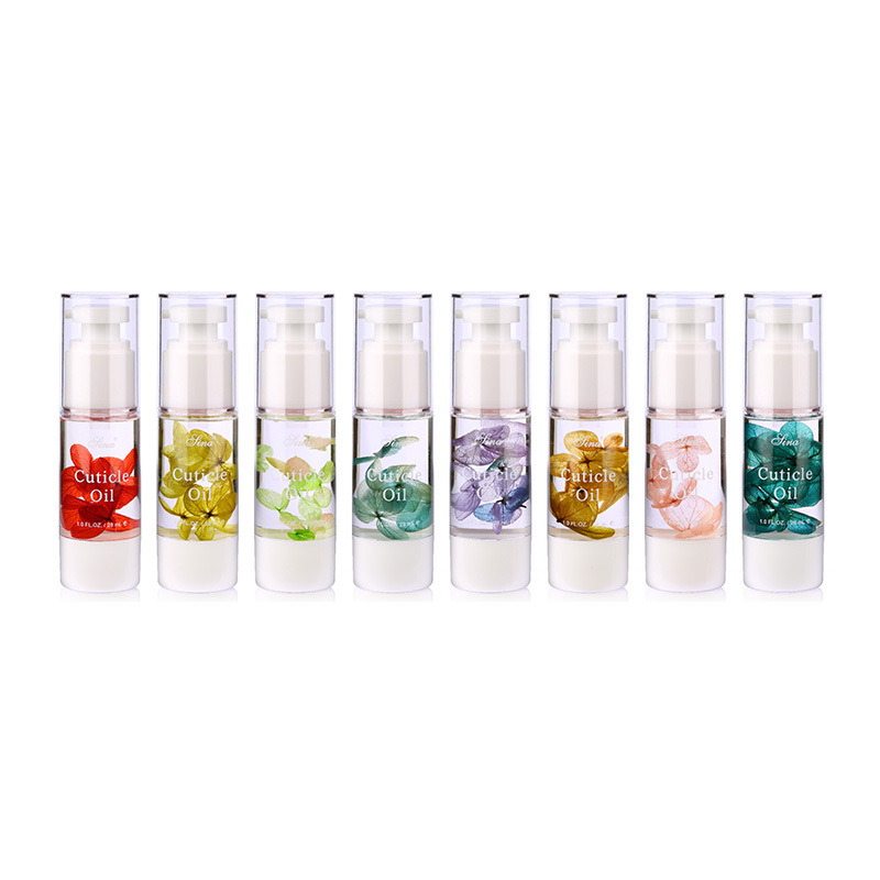 28ml Dried Hydrangea Flowers Softener Nutritional Cuticle Treatment Transparent Nail Care Oil