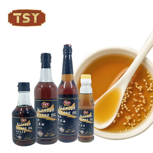 TSY Food Free Sample Glass Bottle 150ml 625ml Natural cooking Wholesale Price Bulk Refined Sesame Seed Oil Halal