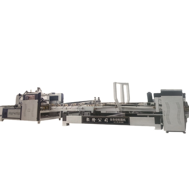 Carton packaging machine folding rubber box machine automatic glue corrugated box manufacturing machine