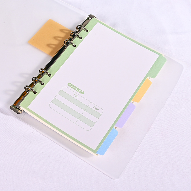 A5/B5 Mini custom DIY Loose-leaf 9 hole binder cute diary plastic cover pocket school notebook