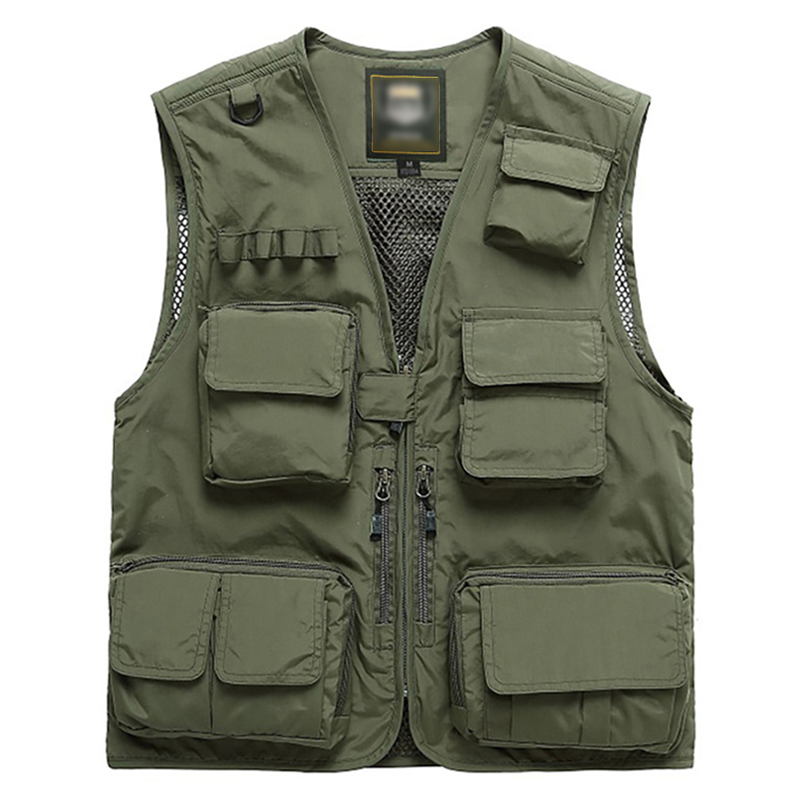 Outdoor Sport casual Waistcoat multi pockets Sleeveless mesh jacket men's Fishing Photography vest