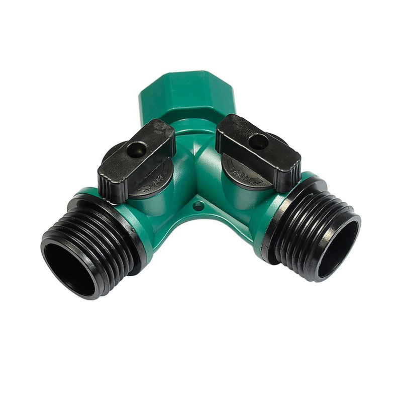 air hose couple 2 way splitter manifold 3/4 hose splitter